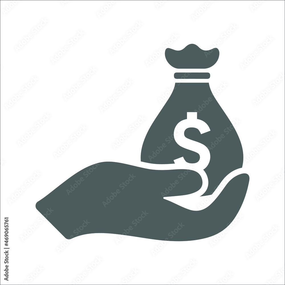 Business, dollar icon. Gray vector graphics. Business, dollar icon. Gray vector graphics.