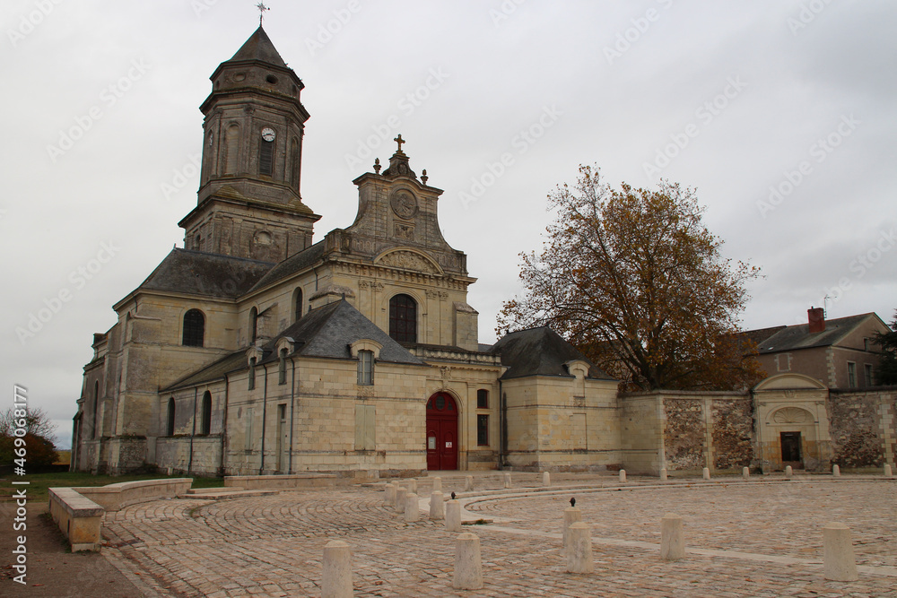 abbey church in saint-florent-le-vieil (france) 