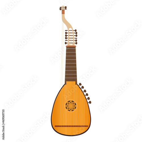  Torban musical instrument isolated on white background.Vector. photo