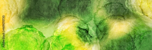 Abstract background painting art with green and yellow watercolor paint brush for presentation, website, thanksgiving party poster, wall decoration, or t-shirt design.