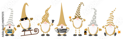 merry christmas dwarfs cartoon style