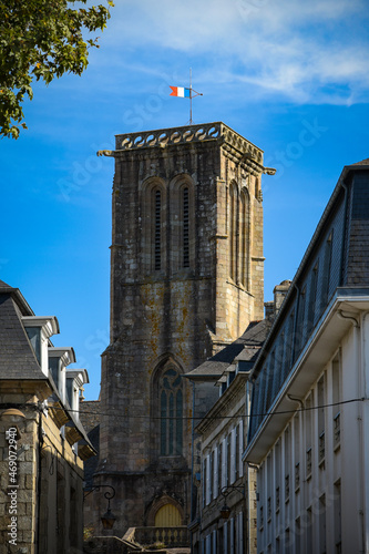 View on the city of lannion on coast of armor in brittany photo