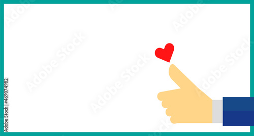 Vector framework image of a man with a heart and a bow.