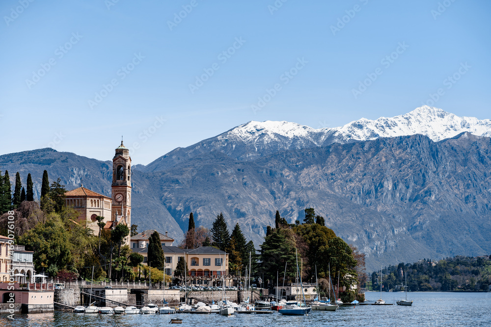Church of San Lorenzo in the town of Tremezzo on the shores of Lake Como. Italy