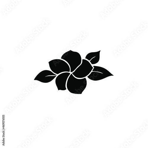 Flowers Symbol Logo. Tattoo Design. Stencil Vector Illustration
