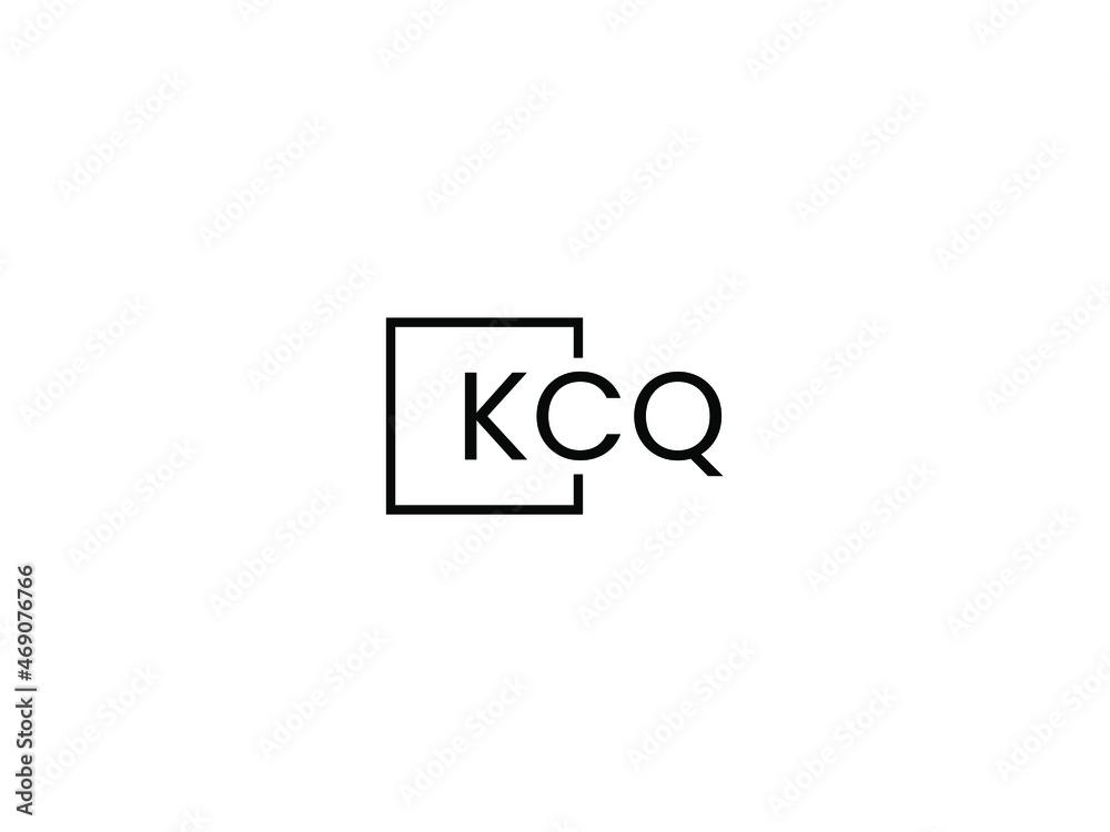 KCQ letter initial logo design vector illustration