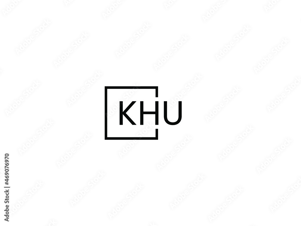 Obraz premium KHU letter initial logo design vector illustration