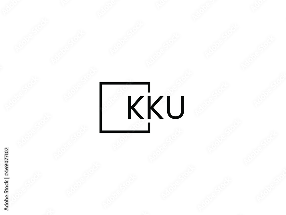 Obraz premium KKU letter initial logo design vector illustration