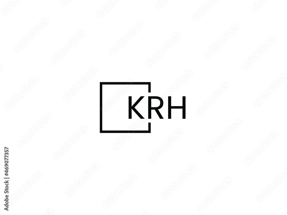 Obraz premium KRH letter initial logo design vector illustration