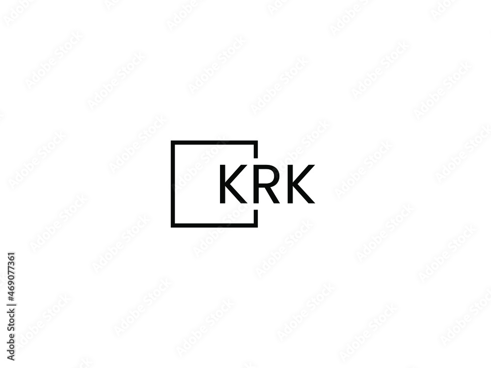 Obraz premium KRK letter initial logo design vector illustration