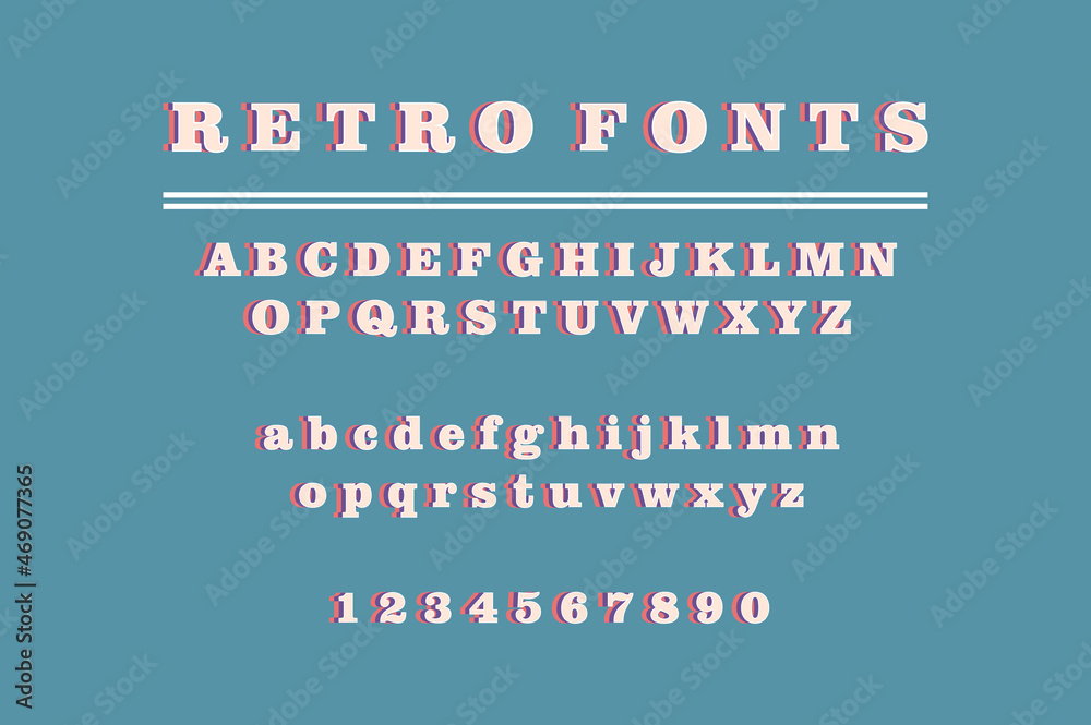Retro Style Alphabet Text. 3D Isometric Font Design Set. Pop Art Typography. Lettering Vector Illustration. Retro Style Alphabet Text. 3D Isometric Font Design Set. Pop Art Typography. Lettering Vector Illustration.