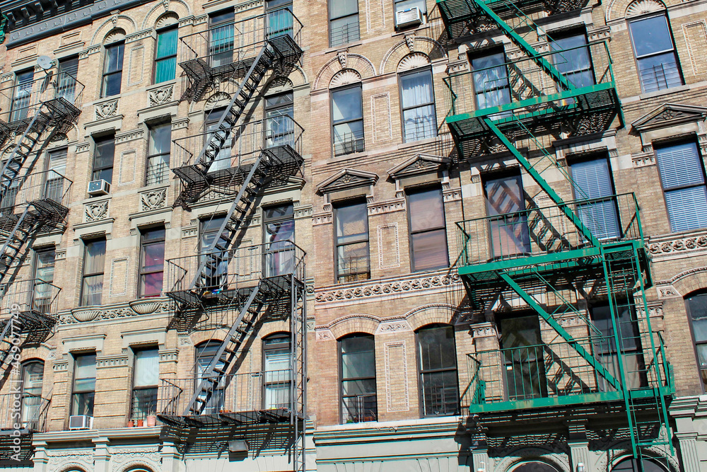 New York City / Fire escape in Harlem Stock Photo | Adobe Stock