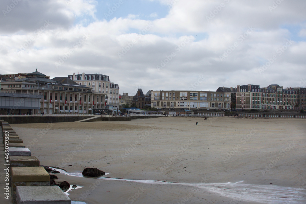 The beach of Dinard with the casino