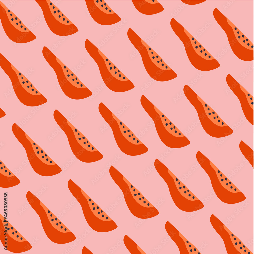 Papaya Pattern Background. Social Media Post. Fruits Vector Illustration. Papaya Pattern Background. Social Media Post. Fruits Vector Illustration.