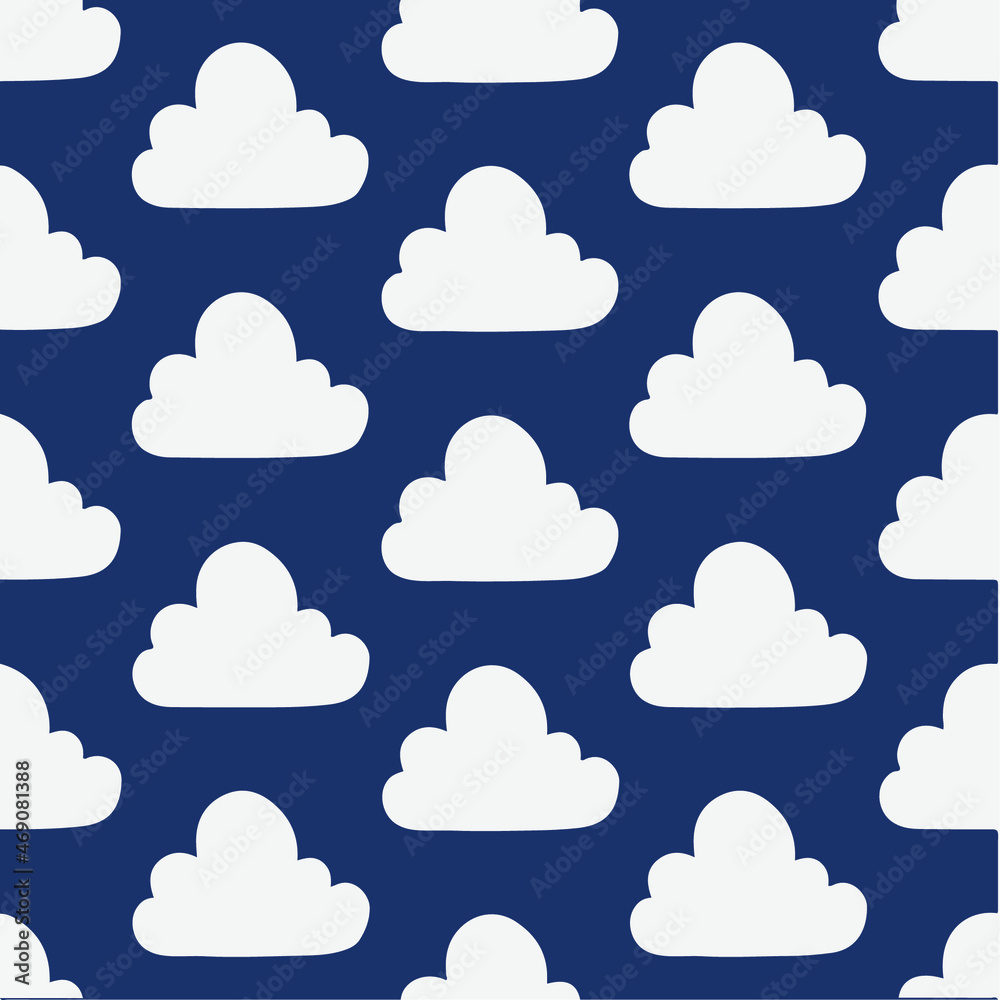 Cloud Pattern Background. Social Media Post. Vector Illustration. Cloud Pattern Background. Social Media Post. Vector Illustration.