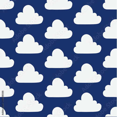 Cloud Pattern Background. Social Media Post. Vector Illustration. © FriskySloths