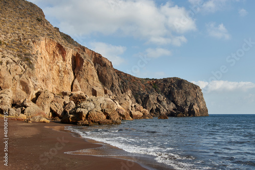 cala en murcia en la zona de portman y escombreras