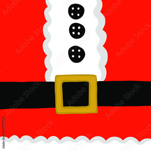 Christmas Santa Background. Social Media Post. Flat Vector Illustration.