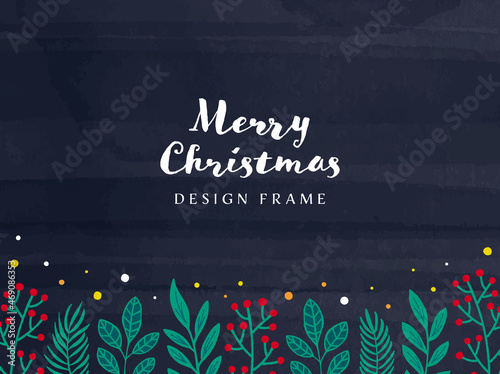 クリスマスのリーフフレーム