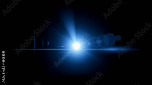 Blue lens flare - light flare for special effect