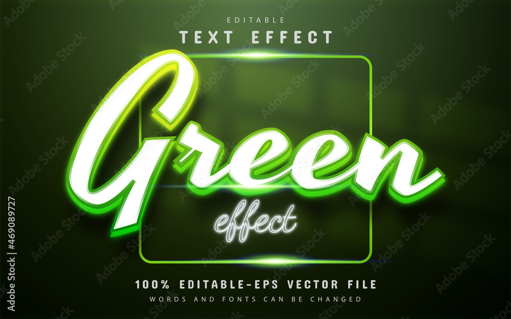 Green text effect with gradient