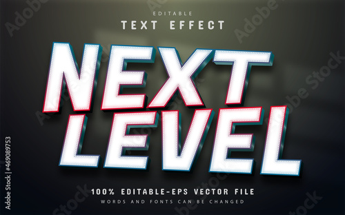 Next level text effect editable