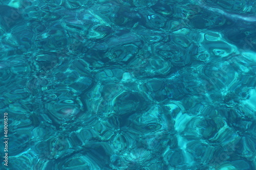 Water texture. Sea bottom. blue background