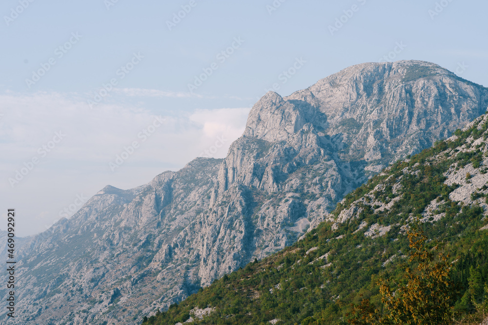 Mount Lovcen against the sky. Montenegro