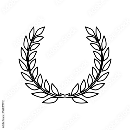 Laurel wreath. award logo isolated on white background