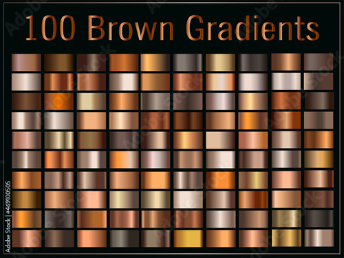 Bronze metal, brown gradients set. big collection of simple background. luxury, rich cover.