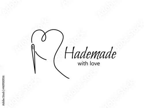 Made with love. Hand drawn colored vector set.