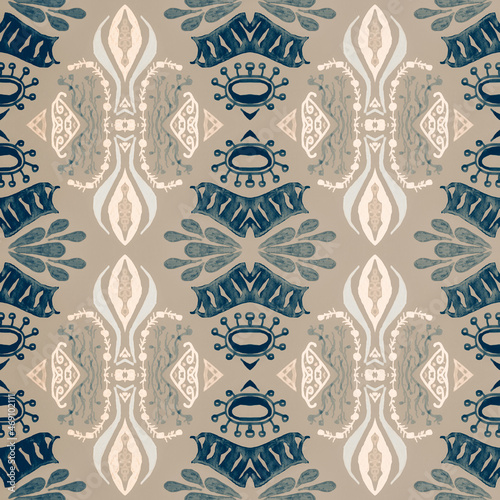 Classic damask pattern. Vintage baroque background. Antique renaissance design decor.