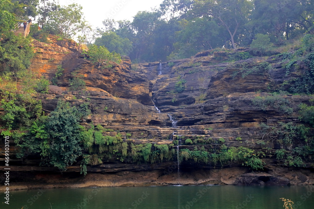 Pandav Falls situated near Panna Madhya Pradesh in India, Pandav stayed here during their exile according to Hindu Legends.