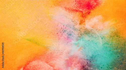 Creative abstract vibrant grunge texture watercolor background. Artistic hand painted watercolor backdrop. Watercolor colorful illustration. © Vagengeim