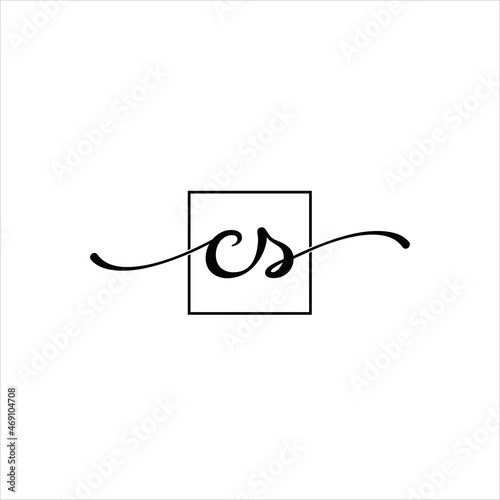 Initials CS LOGO VECTOR TEMPLATE