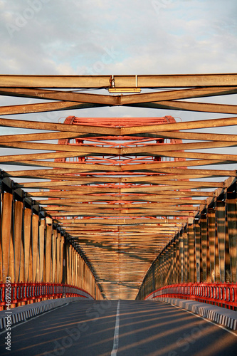 View of Kahayan Bridge in Palangka Raya, Central Kalimantan, Indonesia.  photo