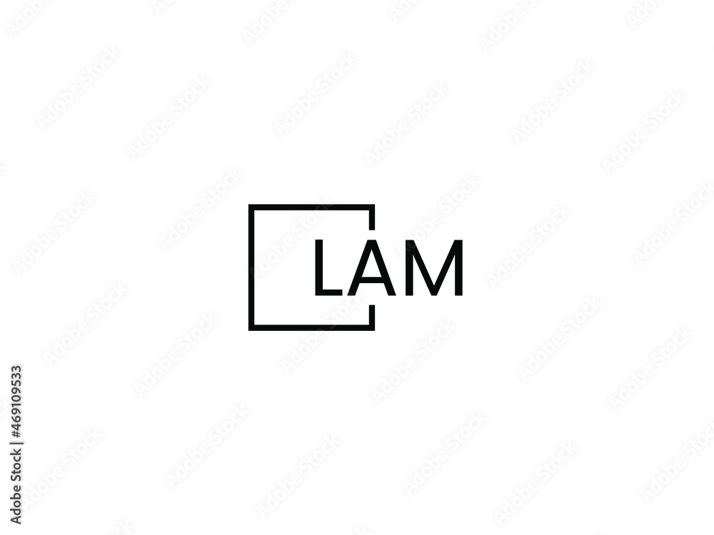 Obraz premium LAM letter initial logo design vector illustration