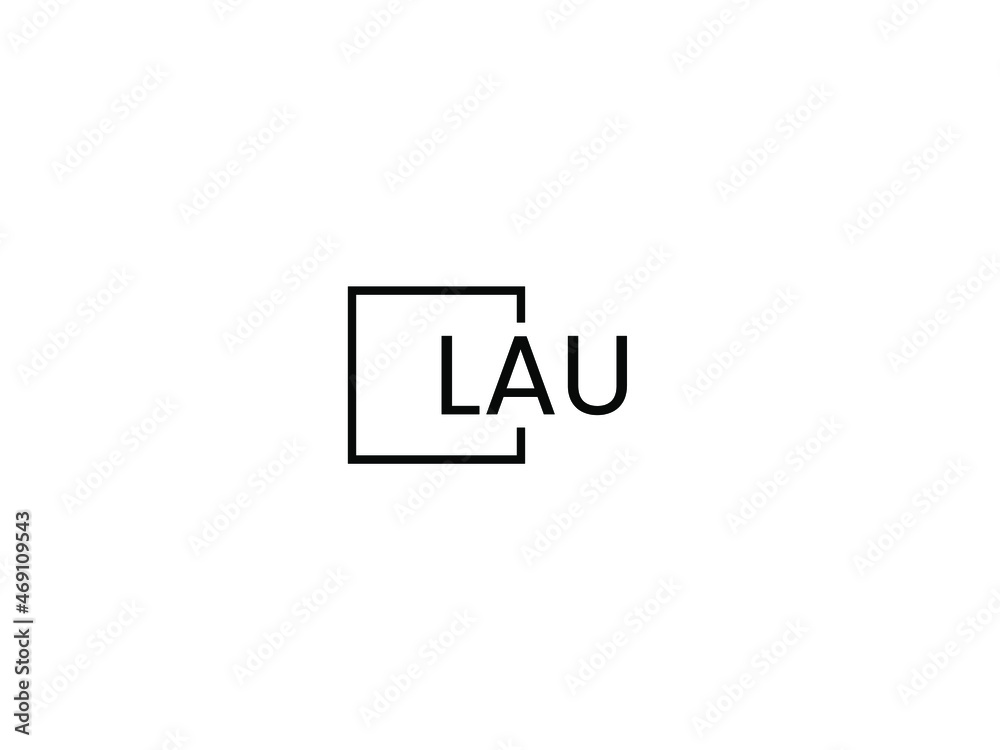 LAU letter initial logo design vector illustration LAU letter initial logo design vector illustration