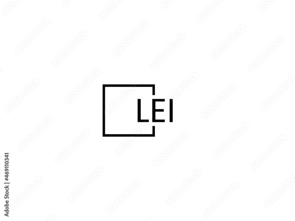 LEI letter initial logo design vector illustration LEI letter initial logo design vector illustration