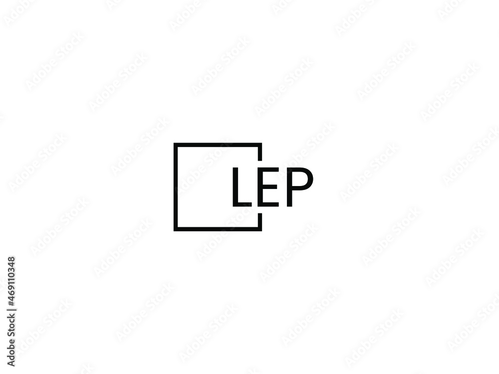 Obraz premium LEP letter initial logo design vector illustration