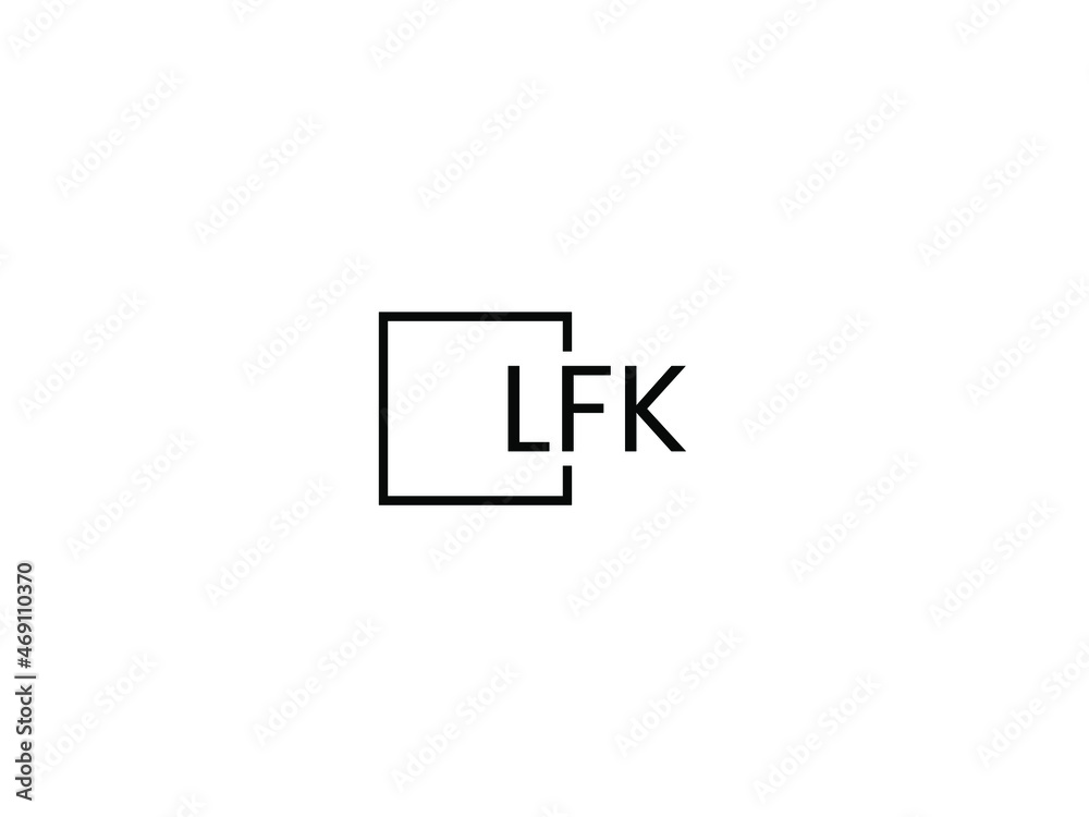 Fototapeta premium LFK letter initial logo design vector illustration
