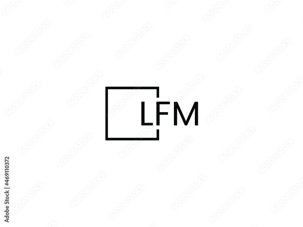 LFM letter initial logo design vector illustration LFM letter initial logo design vector illustration