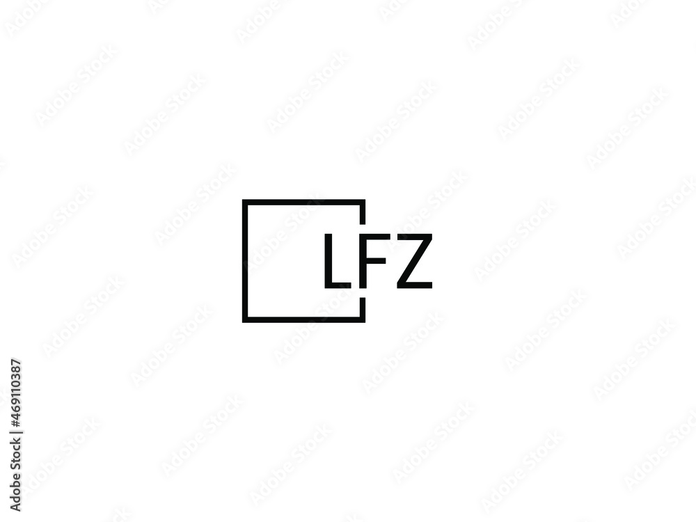 Fototapeta premium LFZ letter initial logo design vector illustration