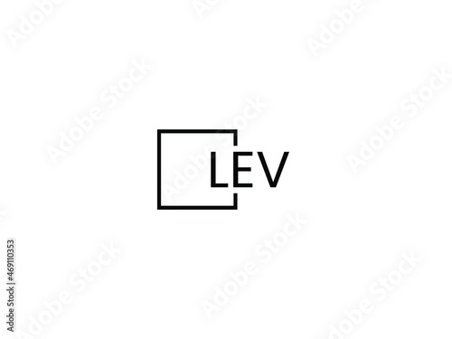LEV letter initial logo design vector illustration