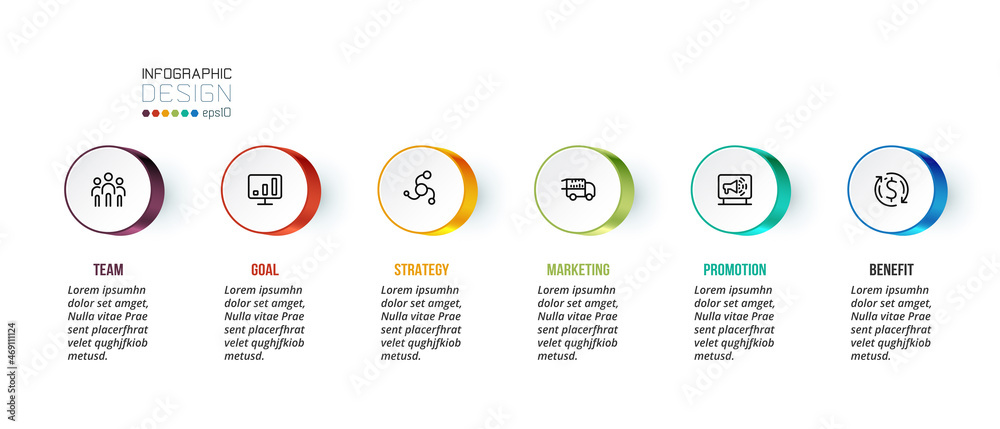 Business concept infographic template with option. Business concept infographic template with option.