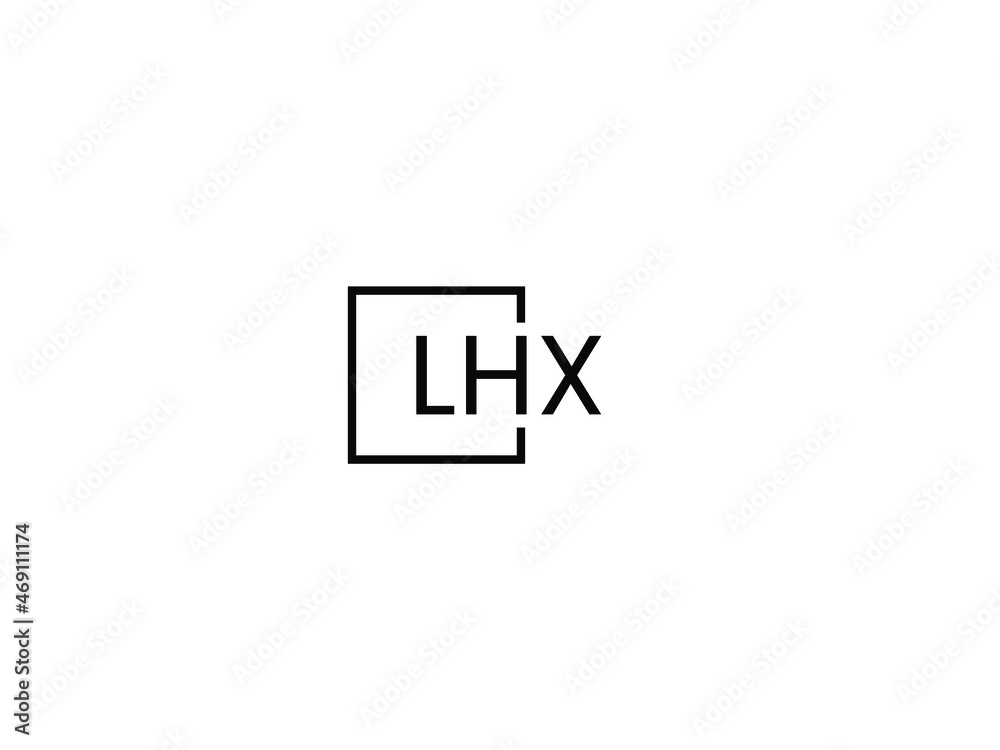 Obraz premium LHX letter initial logo design vector illustration