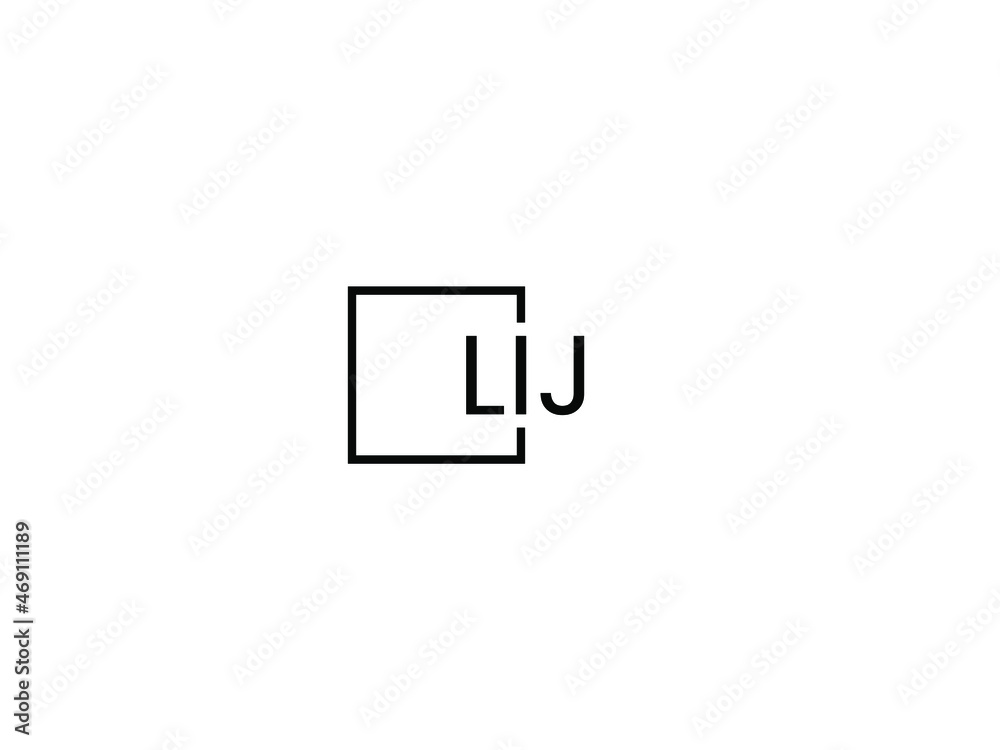 LIJ letter initial logo design vector illustration