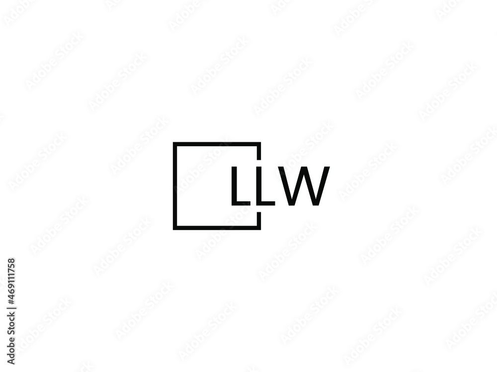 Obraz premium LLW letter initial logo design vector illustration