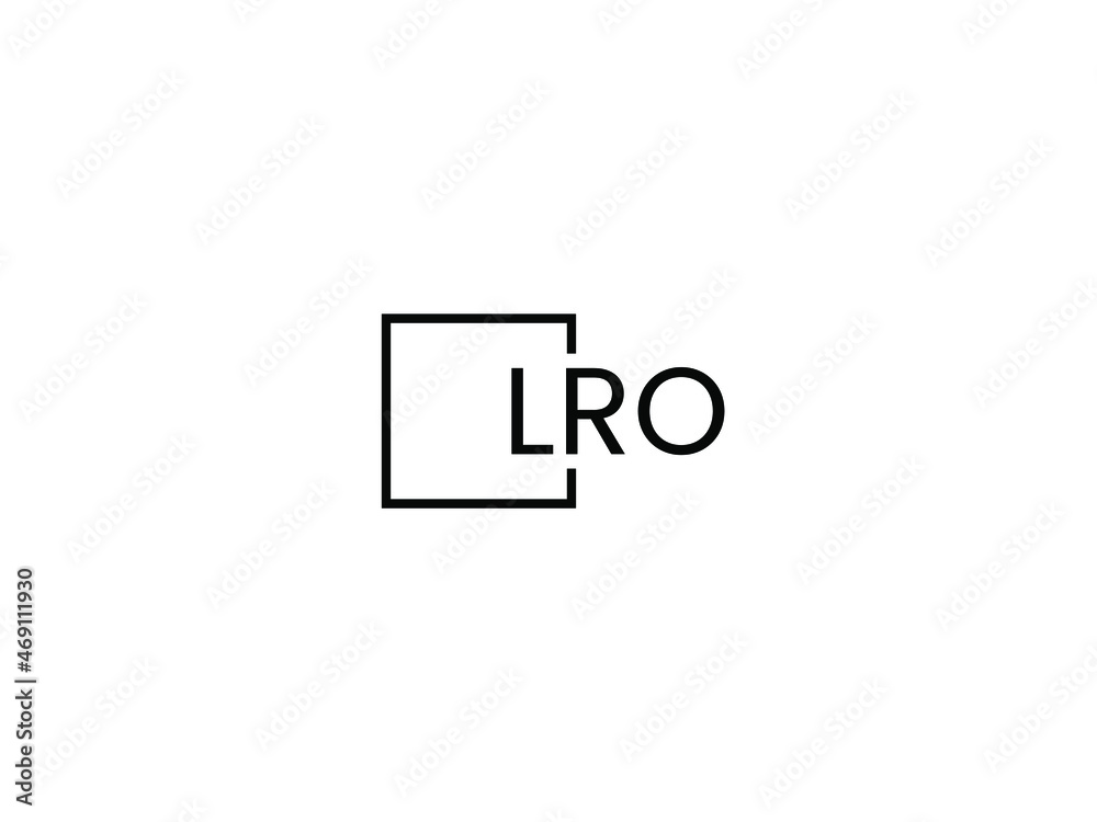 Fototapeta premium LRO letter initial logo design vector illustration