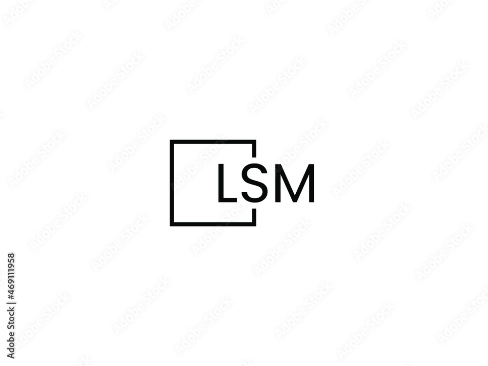 Fototapeta premium LSM letter initial logo design vector illustration